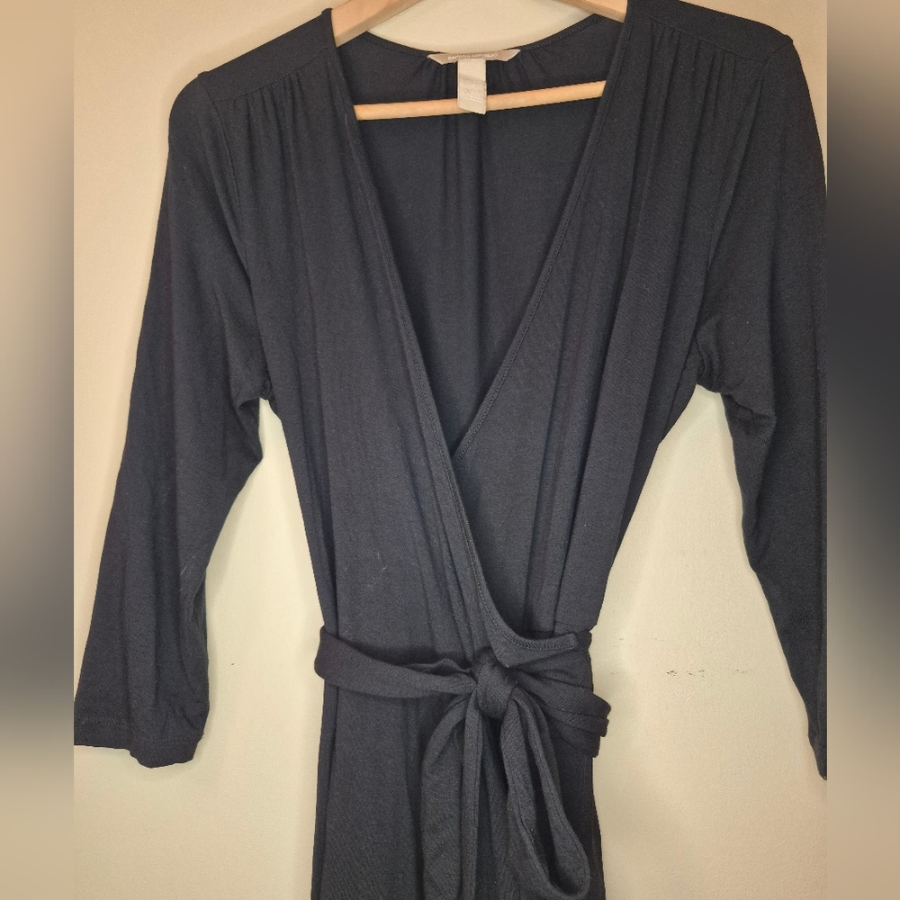 Banana Republic Elegant Black Wrap Dress